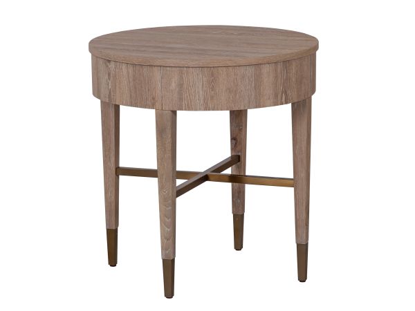 Fairfield Chair La Jolla Round End Table in Scrubbed Oak