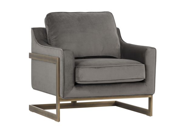 Sunpan Kalmin Lounge Chair in Piccolo Pebble