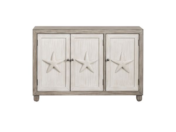 Crestview 47.5 In. Brown Wooden 3 Door Media Credenza Sideboard