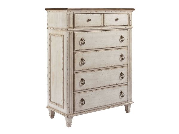 American Drew Southbury Drawer Chest in Fossil/Parchment