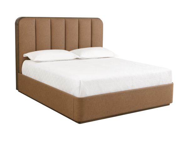 Sunpan Jamille Bed King in Milliken Cognac