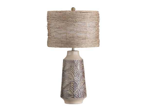 Crestview Set Of 2 Ceramic Table Lamps With Rattan Shade