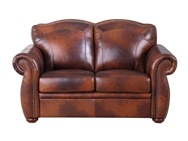 Leather Italia Arizona Loveseat in Marco