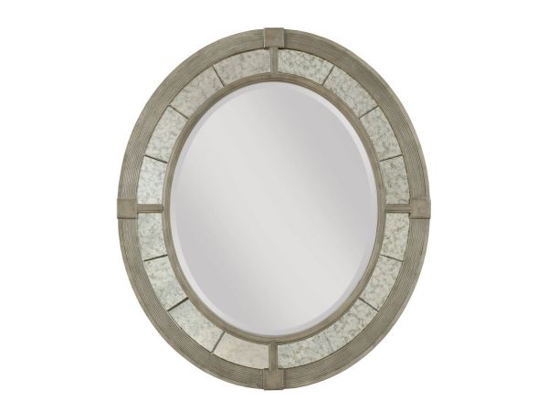 American Drew Savona Rococo Oval Mirror in Versaille