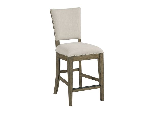 Kincaid Furniture Plank Road Kimler Counter Height Chair in Sandstone