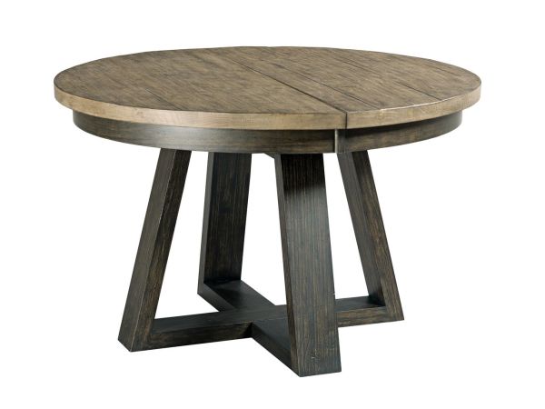 Kincaid Furniture Plank Road Button Dining Table in Charcoal