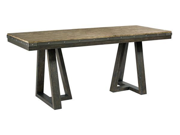 Kincaid Furniture Plank Road Kimler Counter Height Dining Table in Charcoal