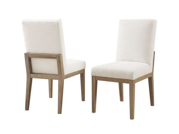 Artisan & Post Dovetail Uph Side Chair White Fabric in Bleached White