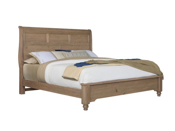 Vaughan Bassett Vista Queen Sleigh Bed in Natural Oak 