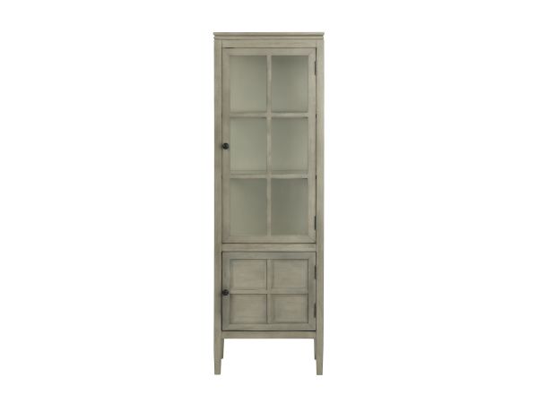 Crestview Solid Wood 2 Door Accent Cabinet Gray Wash With Brown Undertones