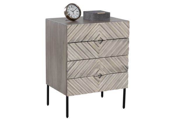 Sunpan Noemi Nightstand in Black