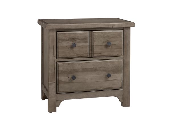 Vaughan Bassett Cool Farmhouse Nightstand - 2 Drawer in Grey