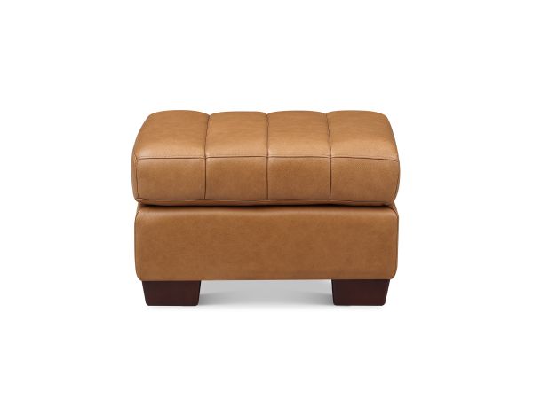 Hydeline Bayeux Ottoman in Cinnamon Brown