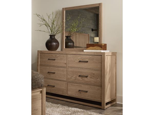 Vaughan Bassett Lodge & Loft Landscape Mirror in Blond Oak 