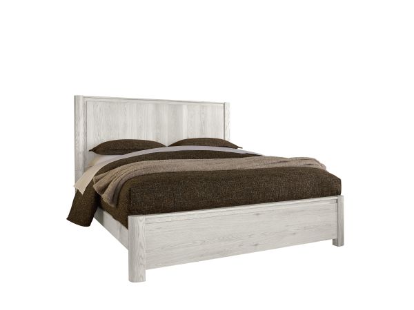 Vaughan Bassett Lodge & Loft Queen Radius Poster Bed in Soft White 