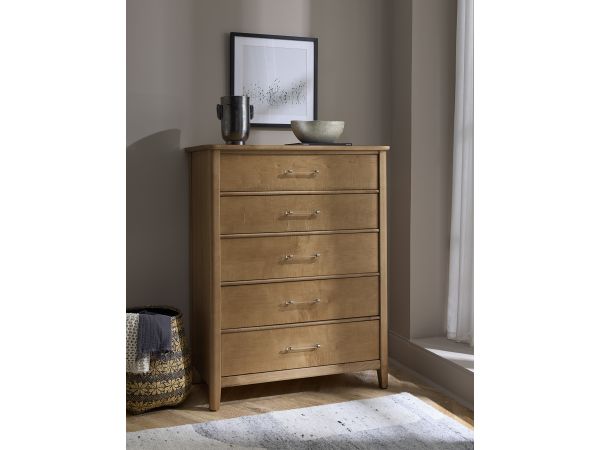 Vaughan Bassett Nordhaven Chest - 5 Drawer in Clear Maple