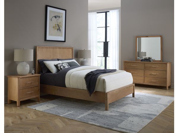 Vaughan Bassett Nordhaven Landscape Mirror in Clear Maple