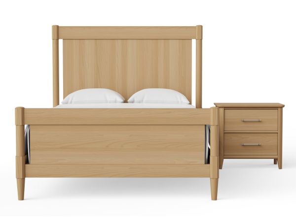 Vaughan Bassett Nordhaven Queen Poster Bed in Clear Maple