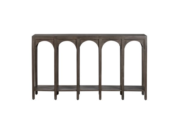 Crestview 64 In. Brown Solid Wood Accent Console Sofa Table