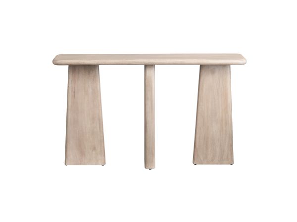 Crestview 52 In. Tan Solid Wood Accent Console Sofa Table