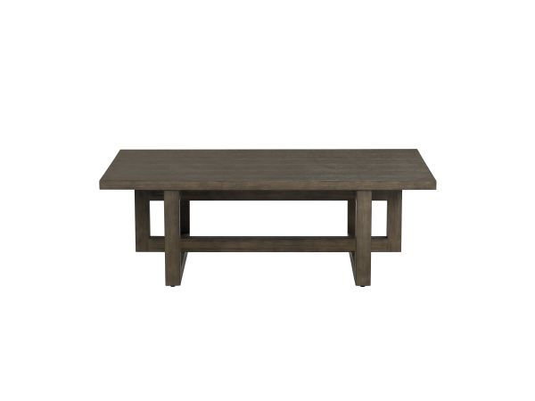 Crestview Solid Wood Rectangle Coffee Table Cocktail Table Warm Coffee Brown With Dark Brown Rub