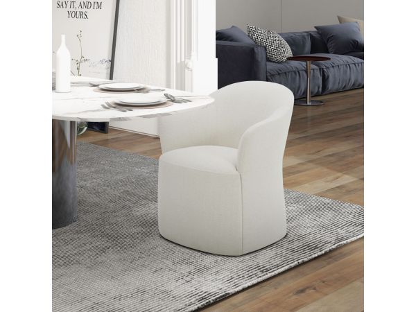 Liberty Furniture Accent Dining Chair Flared Arms in Ivory