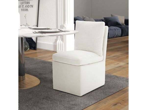 Liberty Furniture Accent Dining Chair w/ Casters in Ivory