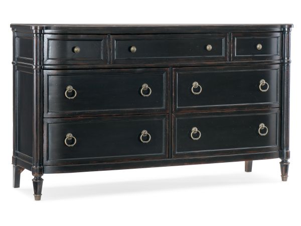 Hooker Furniture Charleston Seven-Drawer Dresser in Black Cherry