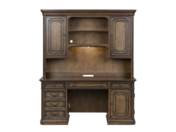 Liberty Furniture Amelia Jr Executive Credenza Set in Antique Toffee