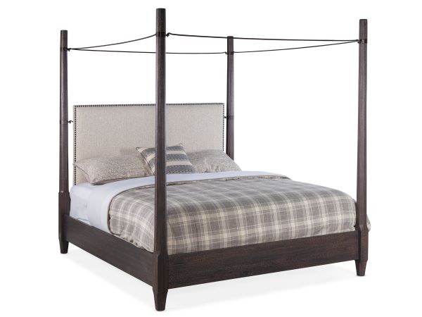 Hooker Furniture Big Sky Poster Bed with canopy in Charred Timber