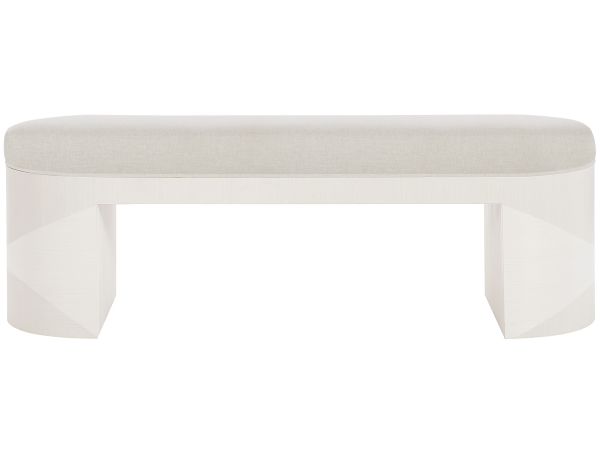 Bernhardt Furniture Axiom Bench in Brushed Silver