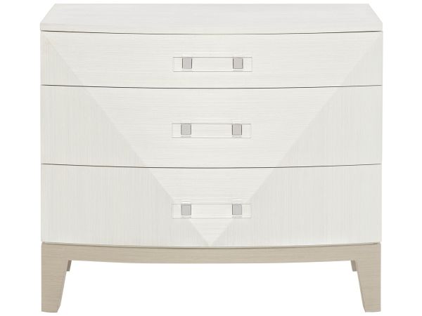 Bernhardt Furniture Axiom Leg Nightstand in Linear White & Gray