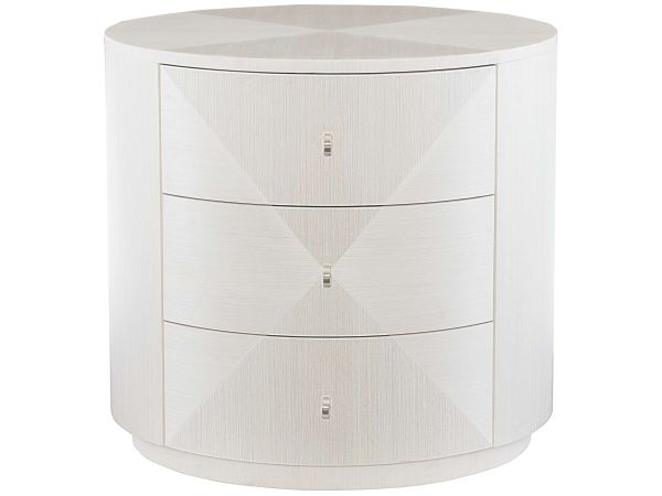 Bernhardt Furniture Axiom Drawer Side Table in Linear White