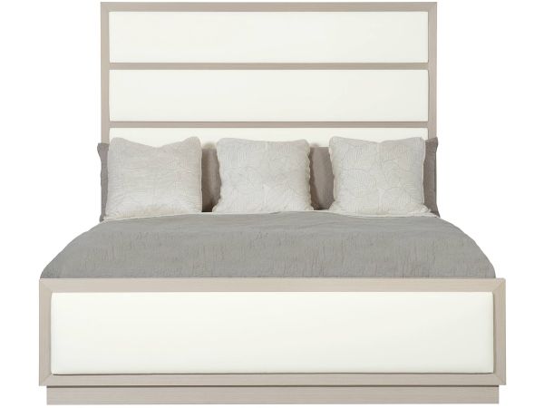 Bernhardt Furniture Axiom Panel Bed in Linear Grey