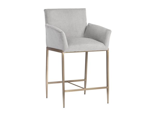 Sunpan Gesa Counter Stool in Polo Club Stone