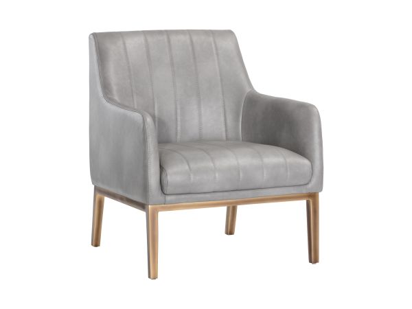 Sunpan Wolfe Lounge Chair in Bravo Metal