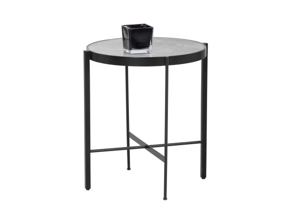 Sunpan Willem End Table in White Marble
