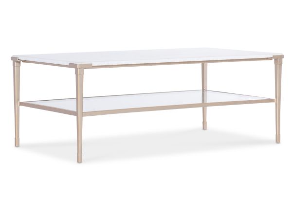 Hooker Furniture Melange Jen Cocktail Table in Gold