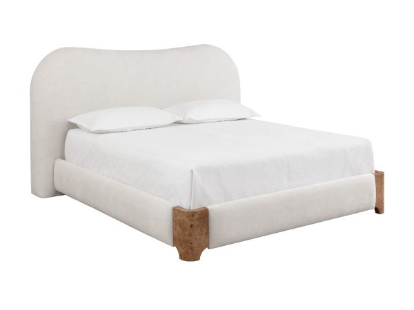 Sunpan Knowles Bed King in Eclipse White