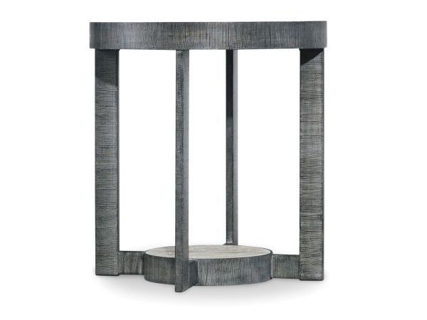 Hooker Furniture Mill Valley Round End Table in Gray