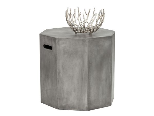Sunpan Outdoor Ollo End Table in Grey
