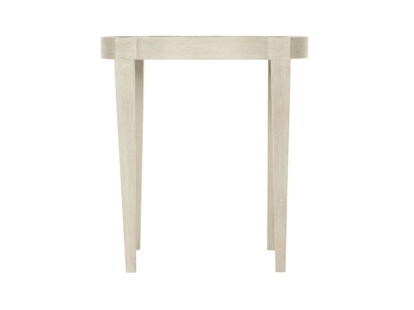 Bernhardt Furniture East Hampton Side Table in Cerused Linen