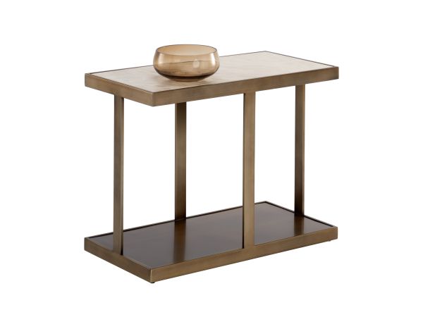 Sunpan Kamali Side Table in Antique Gold