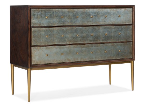 Hooker Furniture Melange Estrella Three Drawer Chest in Dark Wood