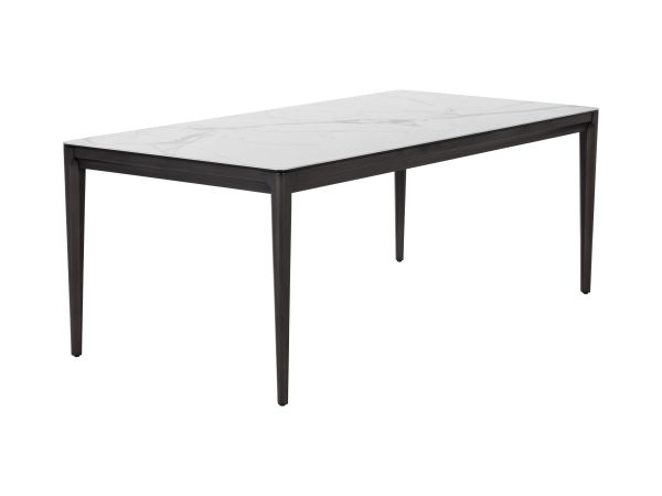 Sunpan Queens Dining Table 78.75" in Smoke Grey