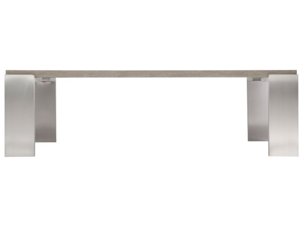 Bernhardt Furniture Foundations Rectangular Dining Table in Light Shale