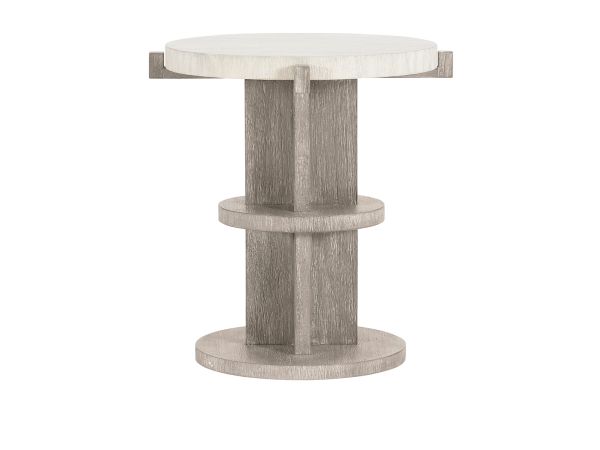 Bernhardt Furniture Foundations Side Table in Light Shale