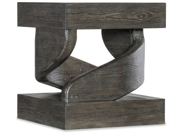 Hooker Furniture Commerce and Market Twister End Table in Dark Wood