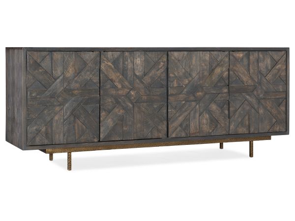 Hooker Furniture Commerce and Market Layers Credenza in Dark Brown