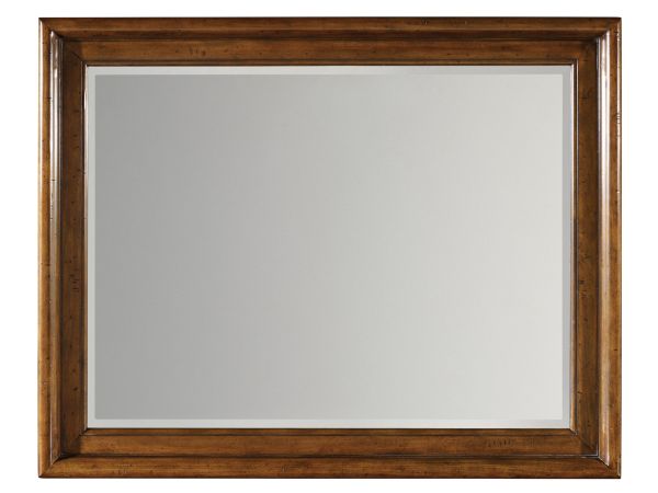 Hooker Furniture Tynecastle Landscape Mirror in Chestnut